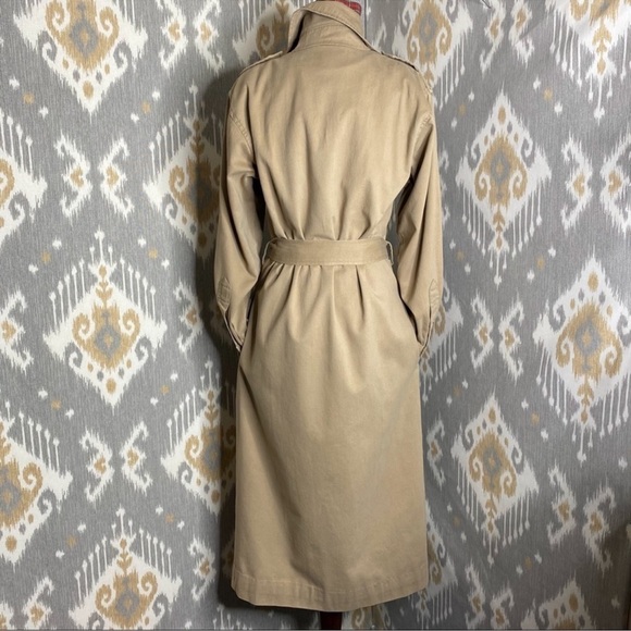 Ralph Lauren Tan Brushed Twill Belted Trench Coat - size 8 - Picture 9 of 14